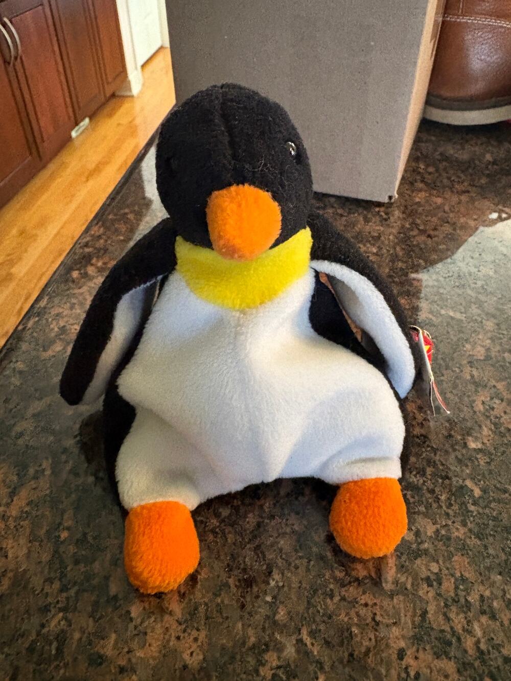 Ty Beanie Babies Waddle The Penguin 1995 Tush And Ear Tags Rare Retired